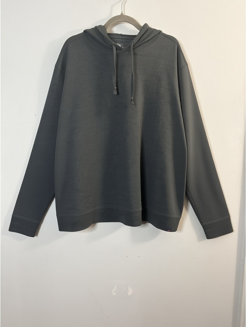 Faherty Men’s XXL Organic Cotton Hoodie Charcoal Gray Pullover Sweatshirt 2XL
